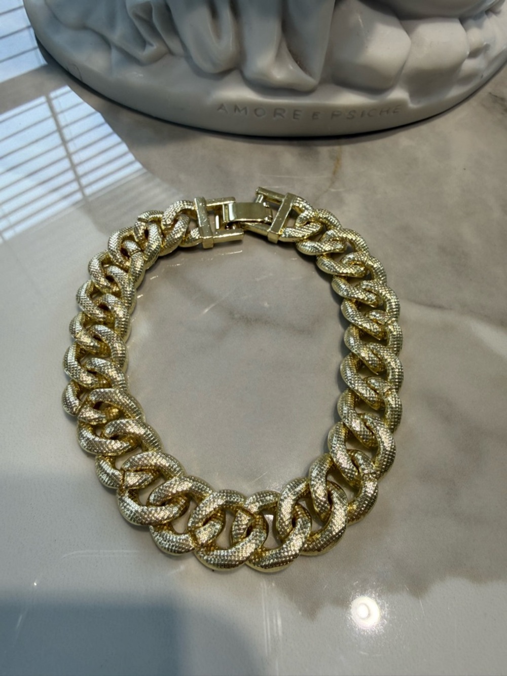 Ina Gold-Tone Crystal Cuban Link Bracelet